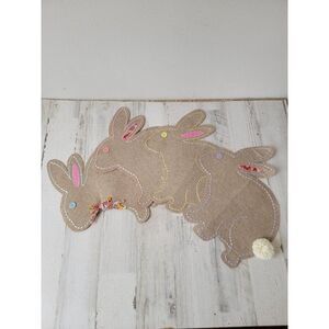 Easter Bunny Banner table runner home decor fabric‎